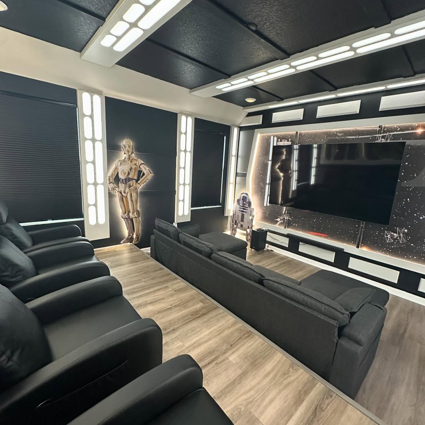 Star wars room decorated